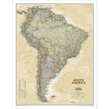 NATIONAL GEOGRAPHIC Dél-Amerika falitérkép National Geographic antik színezésű 62x100 térkép
