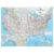 NATIONAL GEOGRAPHIC USA falitérkép ország színezéssel National Geographic 1:4 560 000 111x77 cm