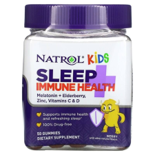 Natrol Alvás és immunrendszer, gyümölcs íz, 50 db, Natrol, Kids vitamin és táplálékkiegészítő