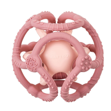 Nattou rágóka labda szilikon szett 2db pink-világosrózsaszín rágóka