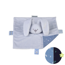  Nattou szundikendõ plüss foszforeszkáló Lapidou - Nyúl kék bébiplüss