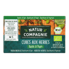 Natur compagnie - Gyógynövényleves kocka, bazsalikom kakukkfű, BIO, 80 g *CZ-BIO-001 certifikát reform élelmiszer