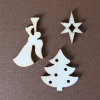  Natúr fa angyal + csillag + fenyő. Méretük: angyal: 20x35 mm, csillag: 15x20 mm, fenyő: 25x28 mm
