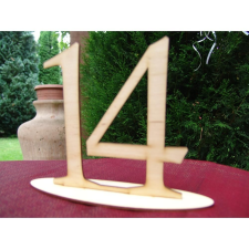  Natúr fa - Asztalszám 14-es 15cm dekorációs kellék