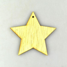  Natúr fa csillag, mérete: 100x100 mm dekorációs kellék