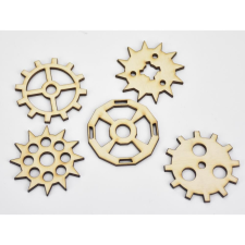  Natúr fa - Fogaskerék csomag 5db/csomag dekorációs kellék