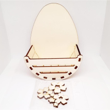  Natúr fa húsvéti kosár tojás hátlappal. Mérete: 196x255x125 mm dekorációs kellék