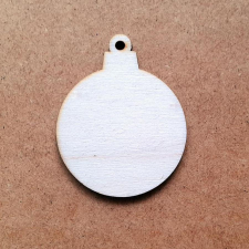  Natúr fa karácsonyfadisz, kör. Mérete: 9 cm dekorációs kellék