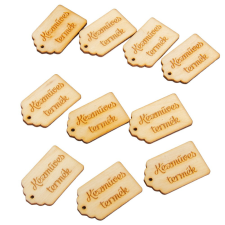  Natúr fa kézműves termék scrapbook tábla 4,5cm 10db-os dekorációs kellék