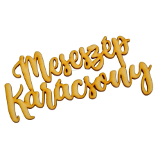  Natúr fa Meseszép karácsony felirat 13cm dekorációs kellék