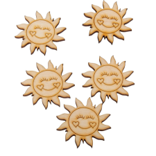  Natúr fa napocska 5cm 5db-os dekorációs kellék