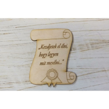 Natúr fa - Pergamen "Kezdjetek el élni.." dekorációs kellék