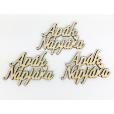 Natúr fa - "Apák Napjára" felirat 6x8,3cm 3db/csomag dekorációs kellék