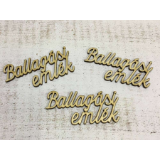 Natúr fa - "Ballagási emlék" felirat 9,5cm 3db/csomag dekorációs kellék