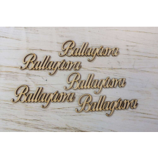 Natúr fa - "Ballagásra" felirat 5db/csomag dekorációs kellék
