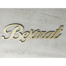 Natúr fa - "Bejárat" felirat 35cm dekorációs kellék