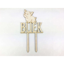 Natúr fa - "BUÉK" malacos 19cm dekorációs kellék