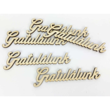 Natúr fa - "Gratulálunk" felirat 5db/csomag dekorációs kellék