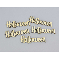  Natúr fa - &quot;Halloween&quot; felirat 2,5x9cm 5db/csomag dekorációs kellék