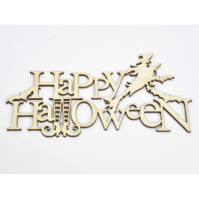  Natúr fa - &quot;Happy Halloween&quot; felirat 20cm dekoráció