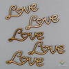  Natúr fa "Love" felirat 8cm 5db-os