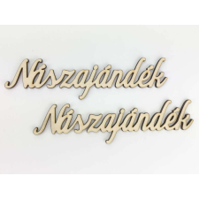 Natúr fa - "Nászajándék" felirat 2db/csomag dekorációs kellék