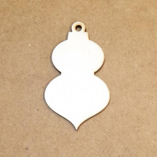  Natúr fa retro karácsonyfadisz. Mérete: 8 cm dekorációs kellék