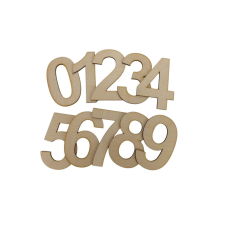  Natúr fa - Szám vegyes 10cm 10db/csomag dekorációs kellék