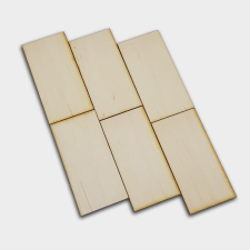 Natúr fa - tábla 10*5cm 6db/cs dekorációs kellék