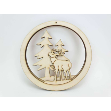  Natúr fa - téli táj kerek dísz dekorációs kellék