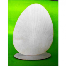  Natúr fa tojás talppal, mérete: 18x24 cm dekorációs kellék