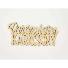  Natúr fa - Varázslatos karácsony felirat 15cm dekorációs kellék