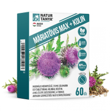  Natur Tanya® Máriatövis max + Kolin 60db kapszula vitamin és táplálékkiegészítő