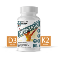 Natur Tanya ® Szerves D3 és K2-vitamin 100 db vitamin és táplálékkiegészítő