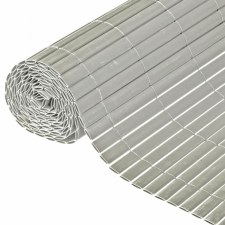 NATURE szürke kétoldalú PVC kerti paraván 1 x 3 m kerti bútor