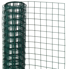 NATURE zöld négyzetes szemű műanyag bevonatú acél drótháló 1x5 m 25 mm (409379) építőanyag