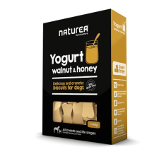  Naturea Gluténmentes Joghurtos, Diós És Mézes Kutyakeksz 140g jutalomfalat kutyáknak