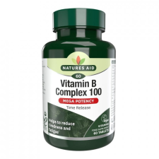 Natures Aid Mega B-vitamin Complex 100mg stressz ideg 60 tabletta Natures Aid vitamin és táplálékkiegészítő
