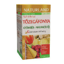 Naturland gyümölcstea tőzegáfonya-gyömbér narancshéj 20x2g 40 g tea