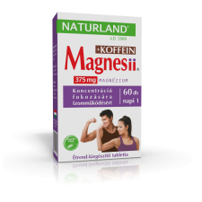  Naturland magnesii+koffein étrend-kiegészítő tabletta 60 db vitamin és táplálékkiegészítő