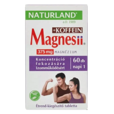Naturland magnesii+koffein étrend-kiegészítő tabletta 60db vitamin és táplálékkiegészítő