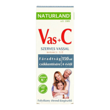  NATURLAND VAS+C VITAMIN SZIRUP 150ML vitamin és táplálékkiegészítő