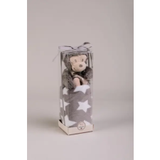 NATURTEX Szürke baby pléd majommal PVC boxban lakástextília