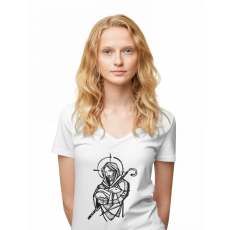  Názáreti Jézus - Női V-Nyakú Póló