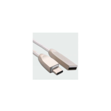 NBase USB-C apa - USB-A apa Összekötő kábel 1m - Fehér kábel és adapter
