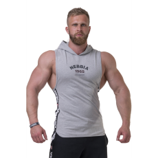 NEBBIA Férfi kapucnis atlétatrikó Nebbia Legend-Approved 191 szürke XL