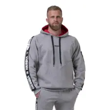 NEBBIA Férfi kapucnis melegítőfelső Nebbia Unlock the Champion 194 világos szürke XL férfi edzőruha