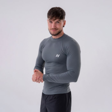 NEBBIA Men‘s T-shirt Long-Sleeve Active Grey férfi edzőruha