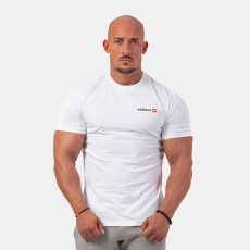 NEBBIA Men‘s T-shirt Minimalist Logo White