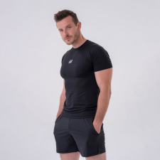 NEBBIA Men‘s T-shirt Slim-fit Black férfi edzőruha